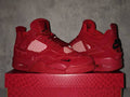 Air Jordan 4 Red Sneakers with Black Accents
