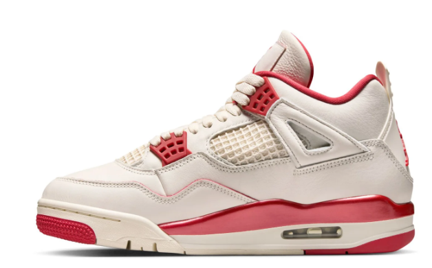 Air Jordan 4 Retro Women's - Cream & Red