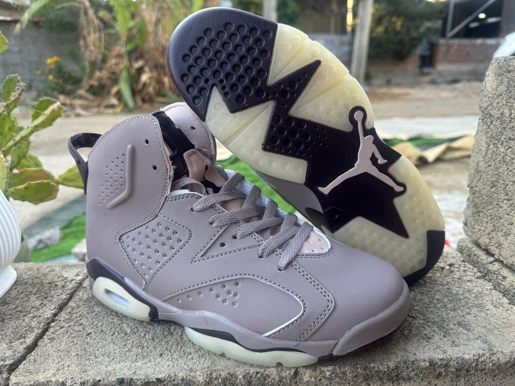 Air Jordan 6 Gray & Black Sneakers