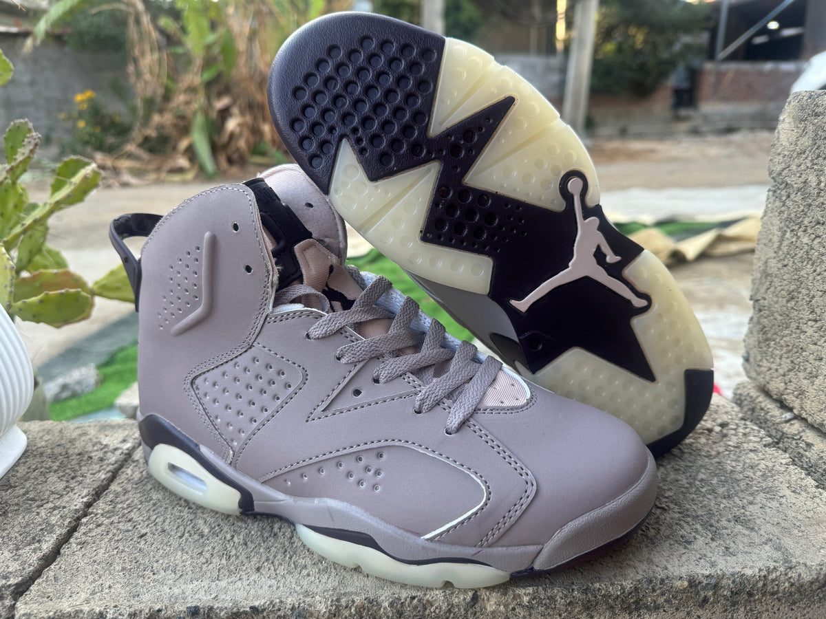 Air Jordan 6 Gray & Black Sneakers