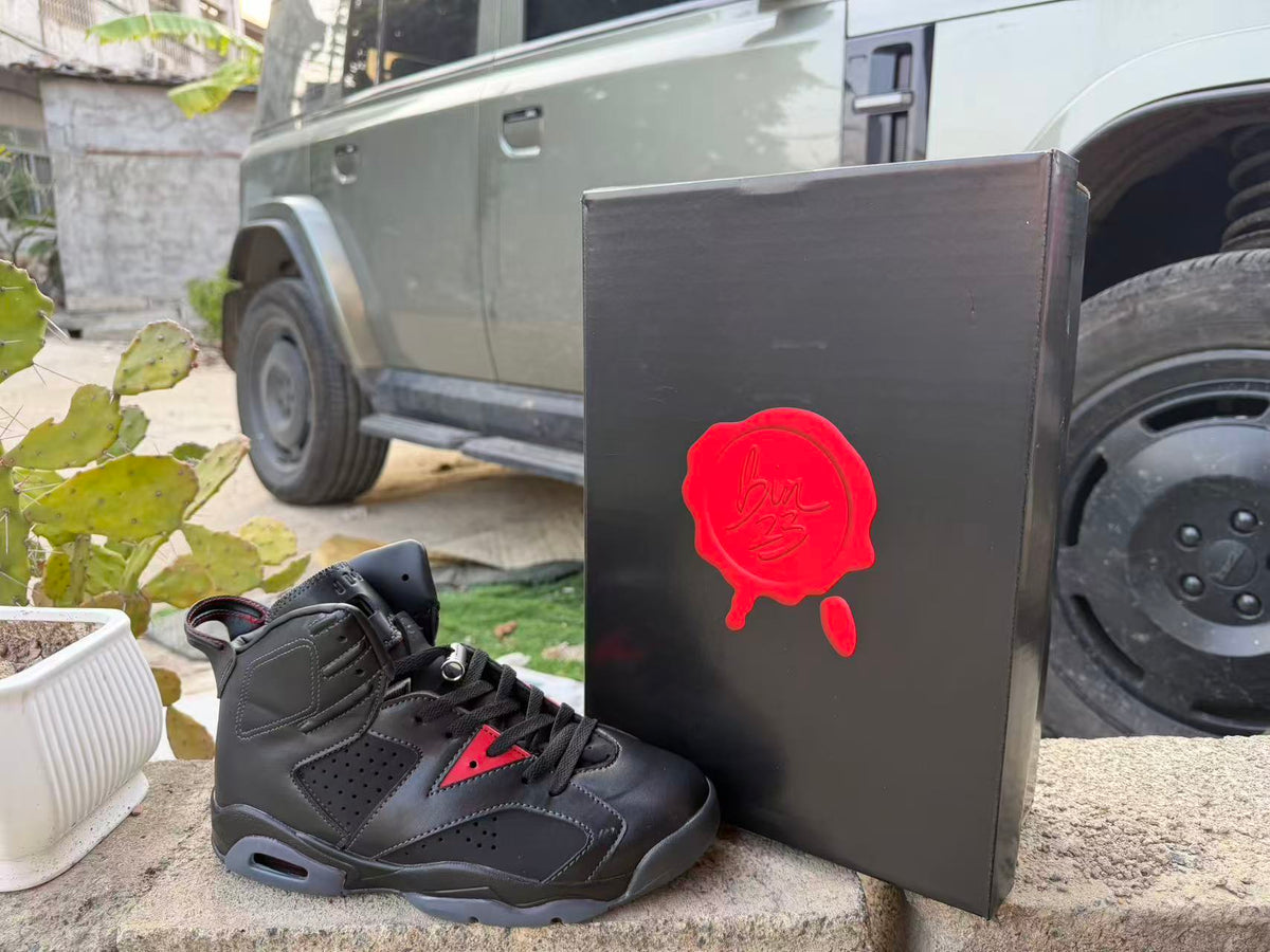 Air Jordan 6 Black & Red Sneakers