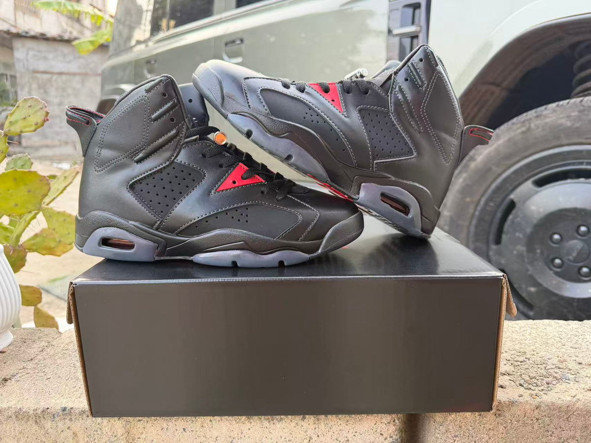 Air Jordan 6 Black & Red Sneakers