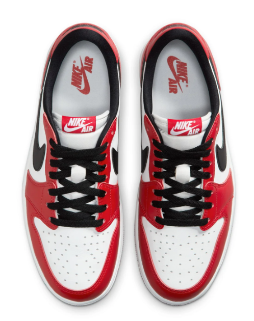 Air Jordan 1 Retro Low OG - Red, White & Black