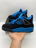 Air Jordan 4 Black & Blue Sneakers