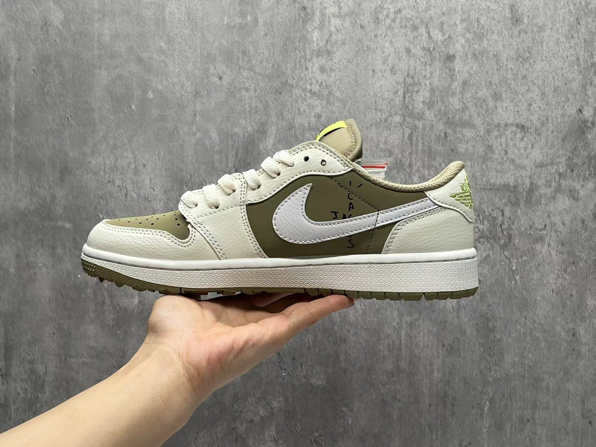 Air Jordan 1 Low Golf Olive & Off-White Shoes