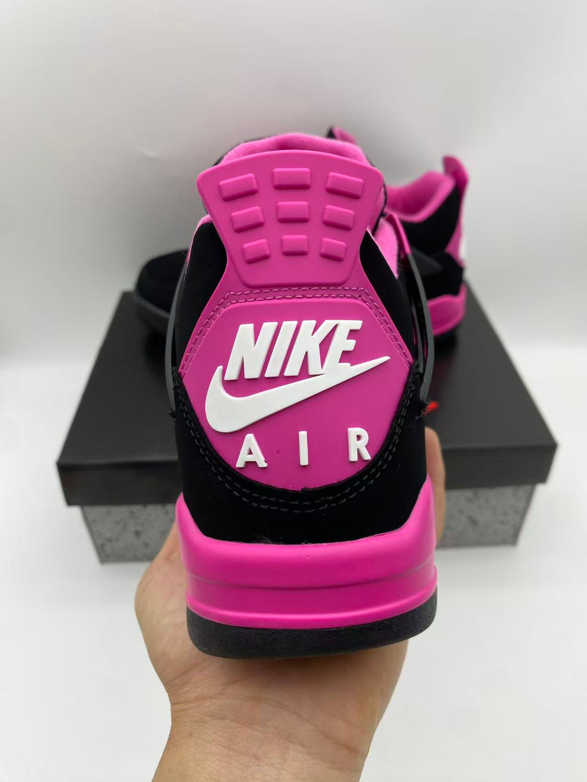 Air Jordan 4 Black & Pink Sneakers
