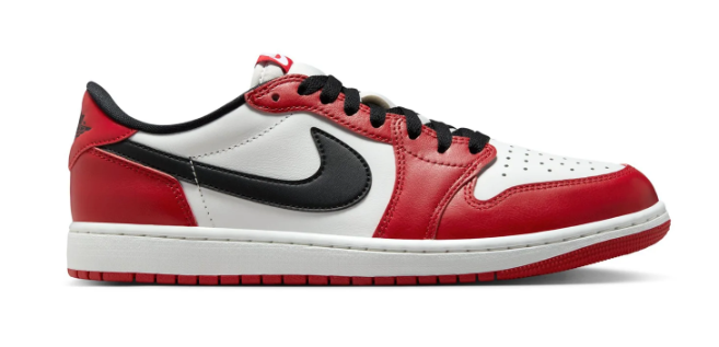 Air Jordan 1 Retro Low OG - Red, White & Black