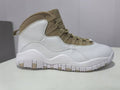 Air Jordan 10 White & Tan Sneakers