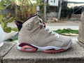 Air Jordan 6 Cream, Burgundy & Pink Sneakers