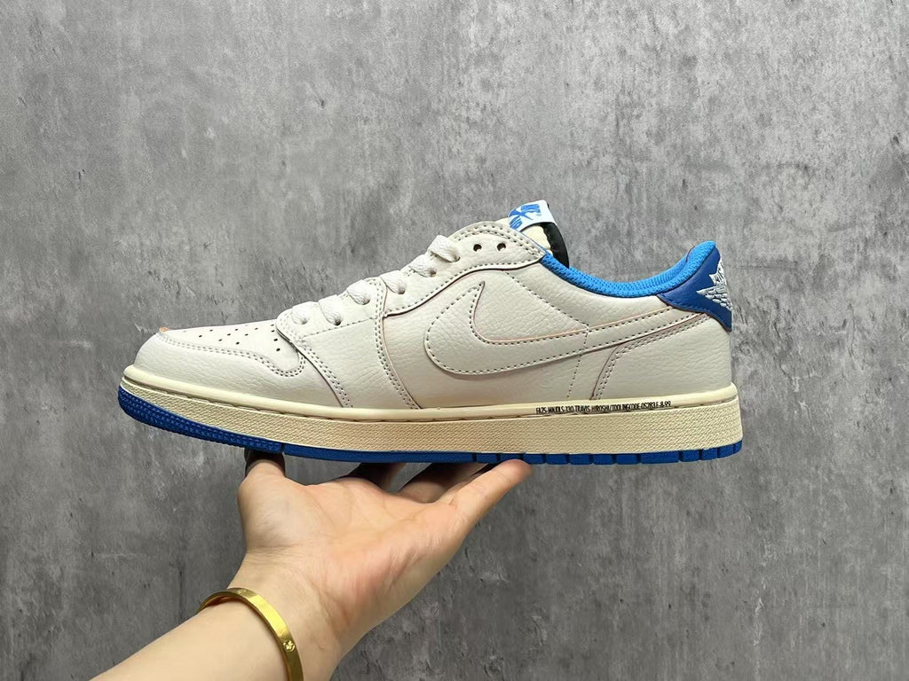 Air Jordan 1 Low Off-White & Blue Sneakers