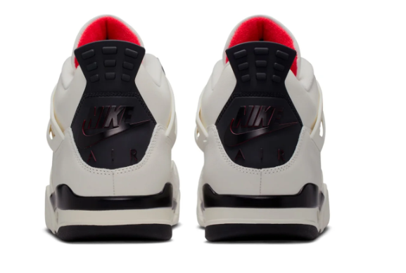 Air Jordan 4 Retro - White, Black & Red