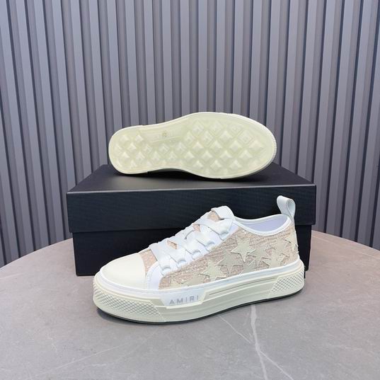 AMIRI Star Detail Low-Top Sneakers – Beige & Cream