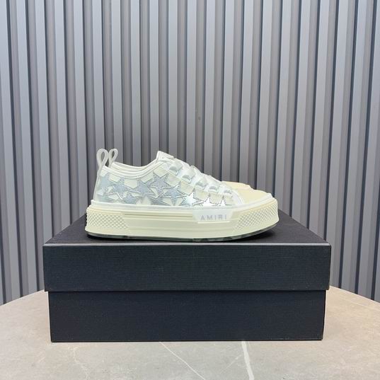 AMIRI Star Detail Low-Top Sneakers – White & Cream