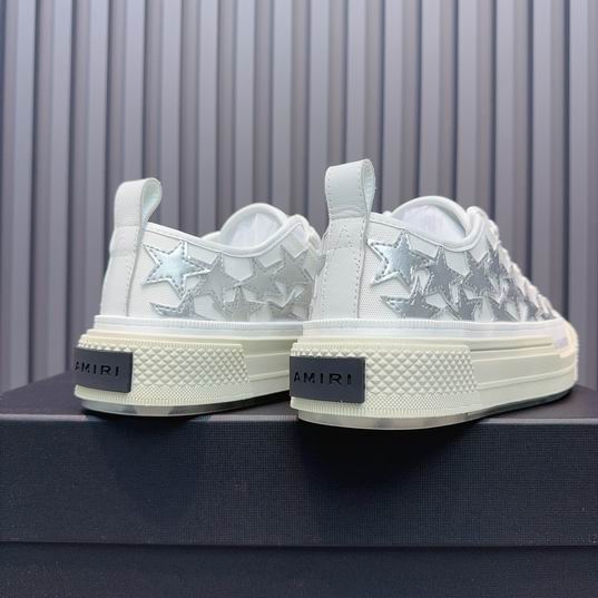 AMIRI Star Detail Low-Top Sneakers – White & Cream