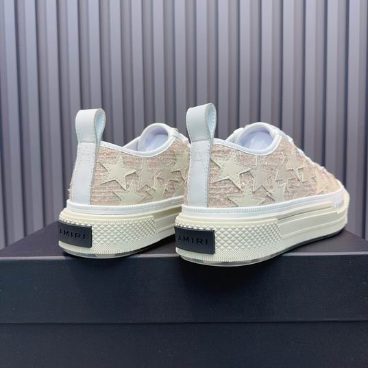 AMIRI Star Detail Low-Top Sneakers – Beige & Cream