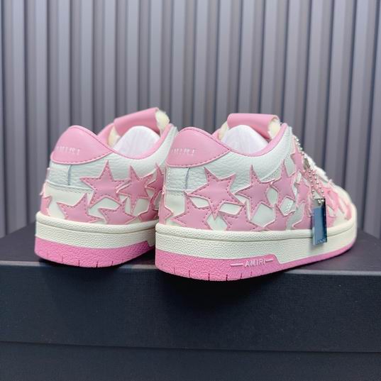 AMIRI Star Detail Low-Top Sneakers – White & Pink