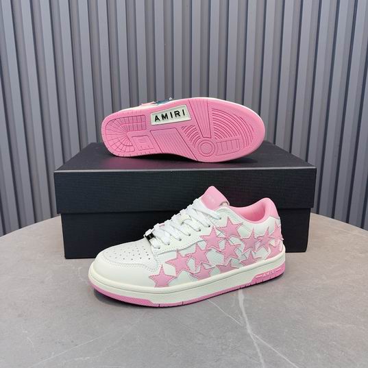 AMIRI Star Detail Low-Top Sneakers – White & Pink