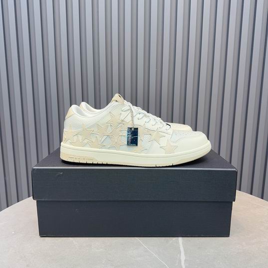 AMIRI Star Detail Low-Top Sneakers – White & Cream
