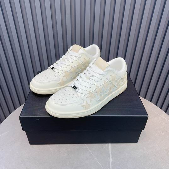 AMIRI Star Detail Low-Top Sneakers – White & Cream