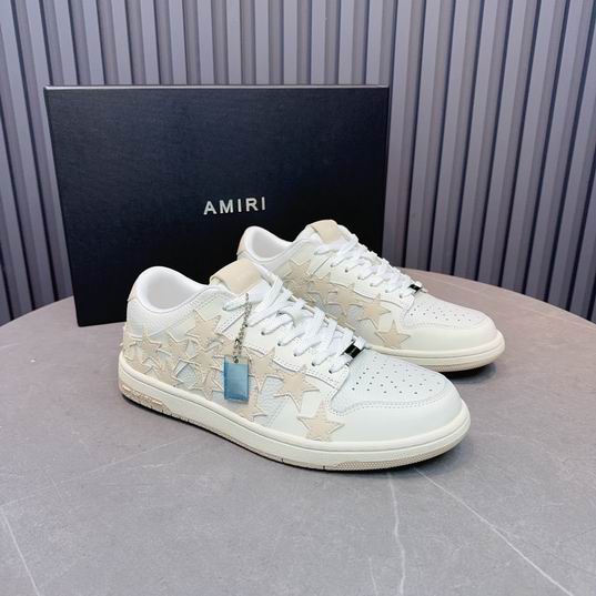 AMIRI Star Detail Low-Top Sneakers – White & Cream