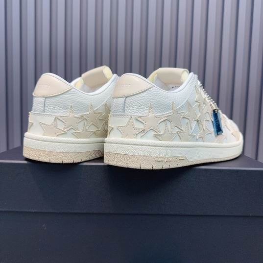 AMIRI Star Detail Low-Top Sneakers – White & Cream
