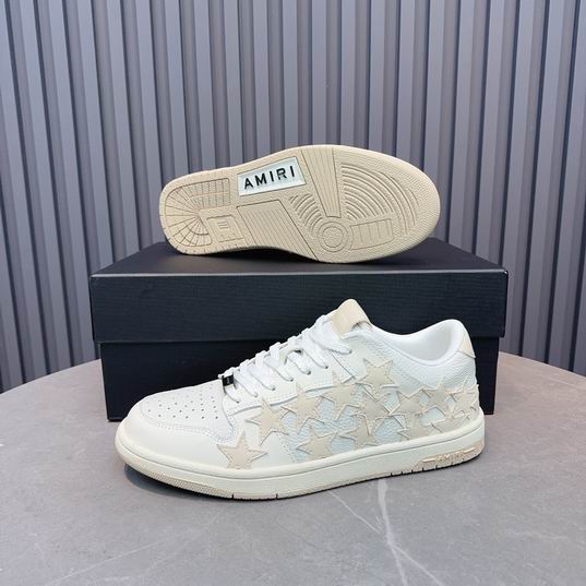 AMIRI Star Detail Low-Top Sneakers – White & Cream