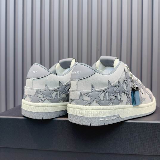 AMIRI Star Detail Low-Top Sneakers – White & Grey