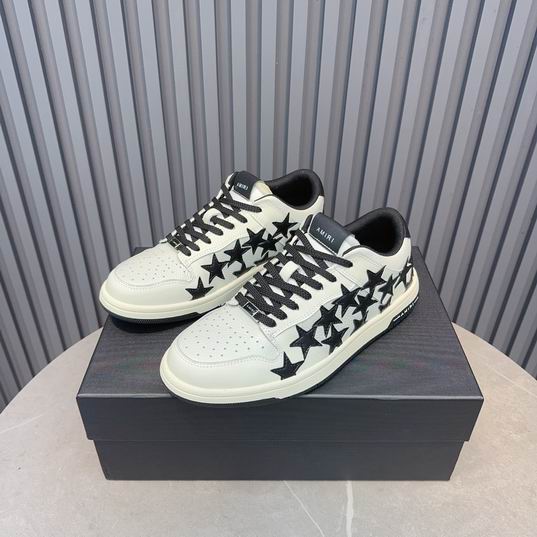 AMIRI Star Detail Low-Top Sneakers – White & Black