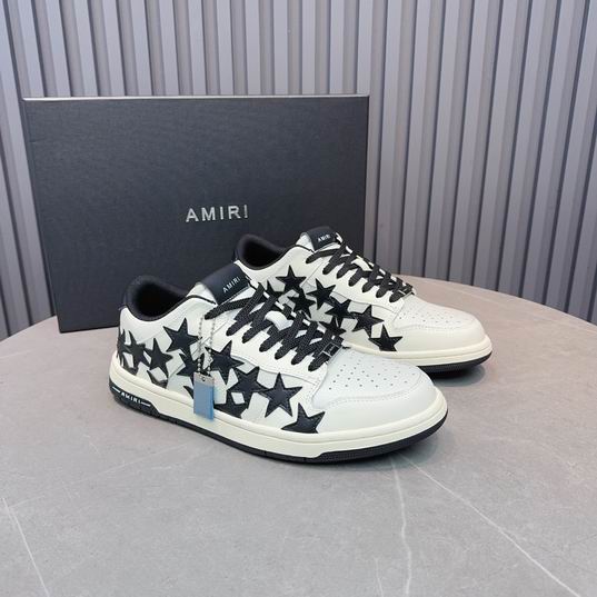 AMIRI Star Detail Low-Top Sneakers – White & Black
