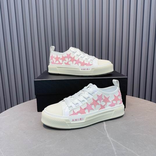AMIRI Pink Star Low-Top Sneakers – White & Cream Sole