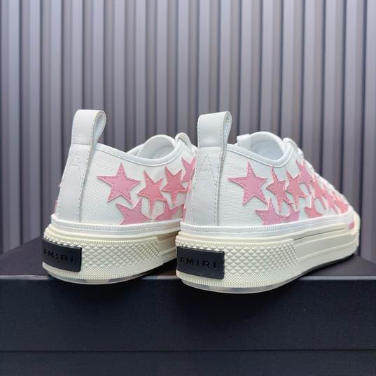 AMIRI Pink Star Low-Top Sneakers – White & Cream