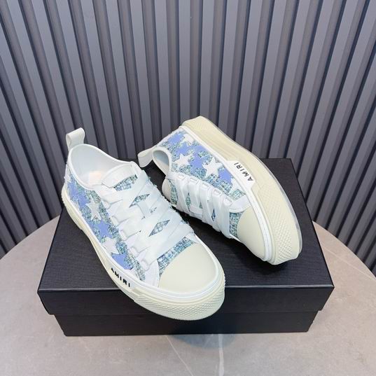 AMIRI Star Detail Low-Top Sneakers – Blue & White