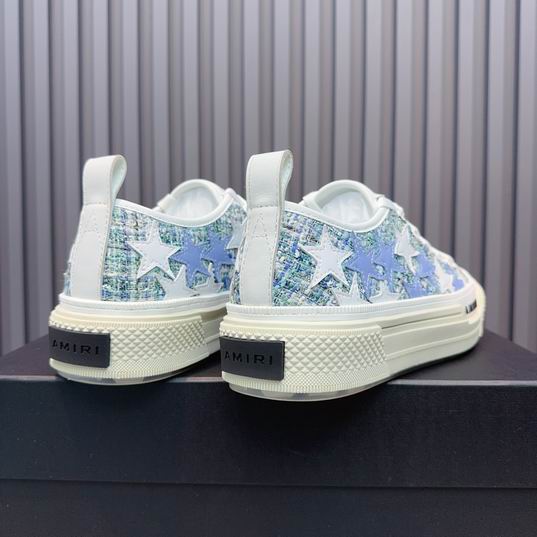 AMIRI Star Detail Low-Top Sneakers – Blue & White