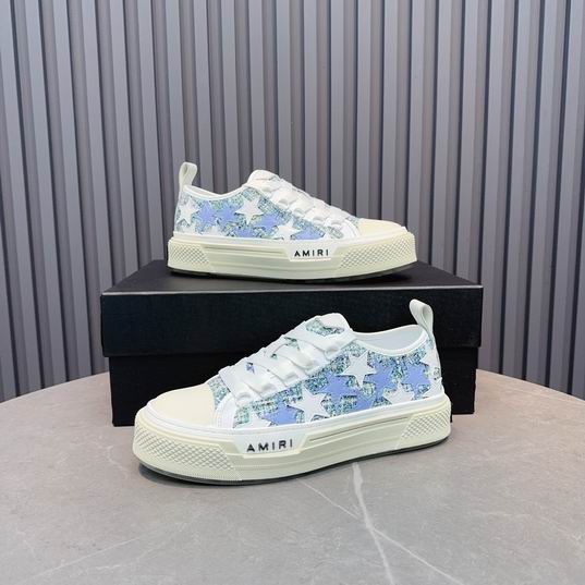 AMIRI Star Detail Low-Top Sneakers – Blue & White