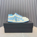 AMIRI Blue Star Low-Top Sneakers – White & Blue