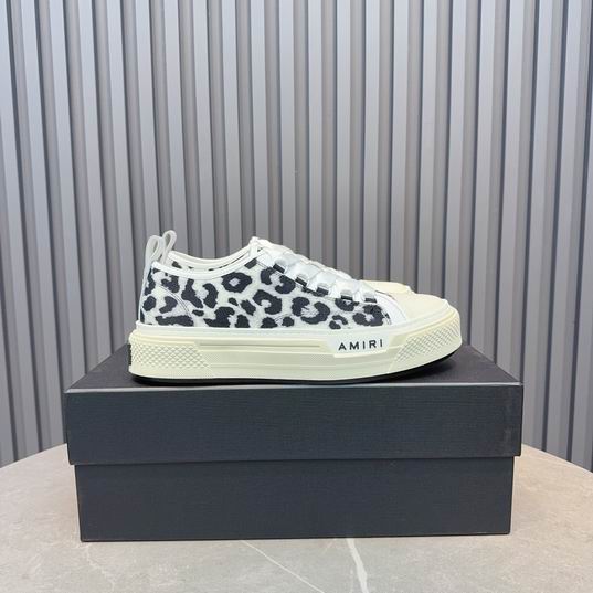 AMIRI Leopard Print Low-Top Sneakers – Black & White
