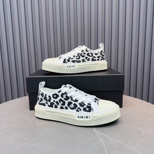 AMIRI Leopard Print Low-Top Sneakers – Black & White