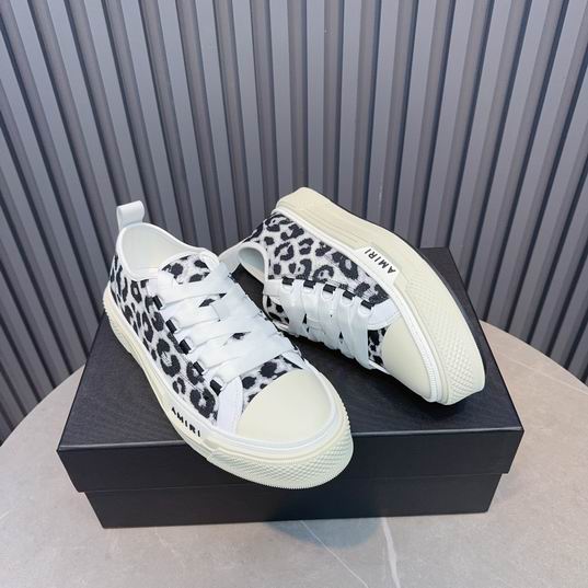 AMIRI Leopard Print Low-Top Sneakers – Black & White