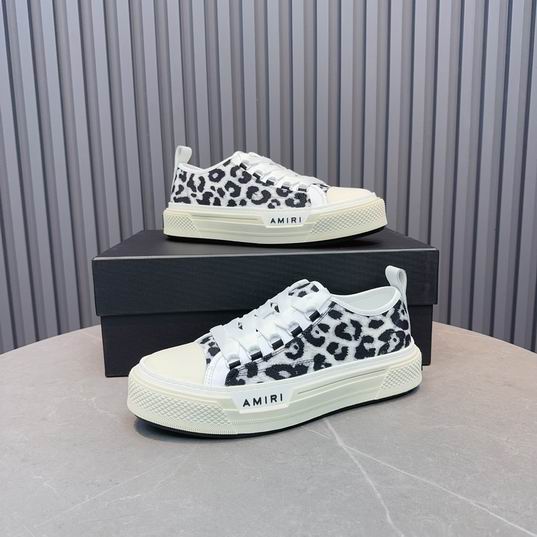 AMIRI Leopard Print Low-Top Sneakers – Black & White