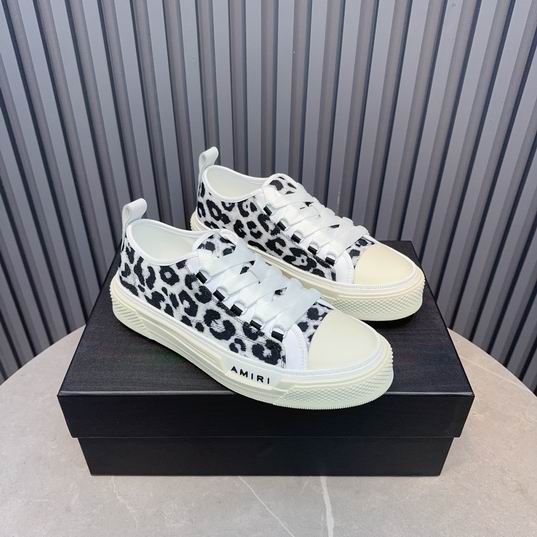 AMIRI Leopard Print Low-Top Sneakers – Black & White