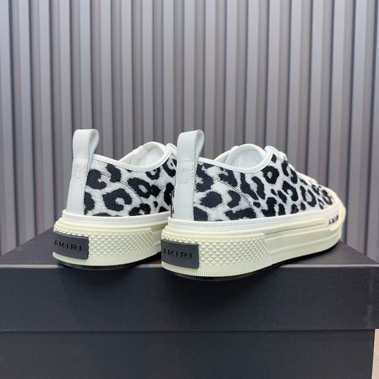 AMIRI Leopard Print Low-Top Sneakers – Black & White