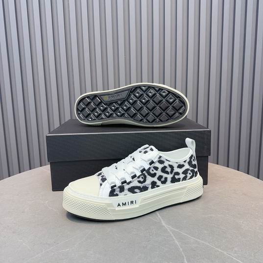 AMIRI Leopard Print Low-Top Sneakers – Black & White