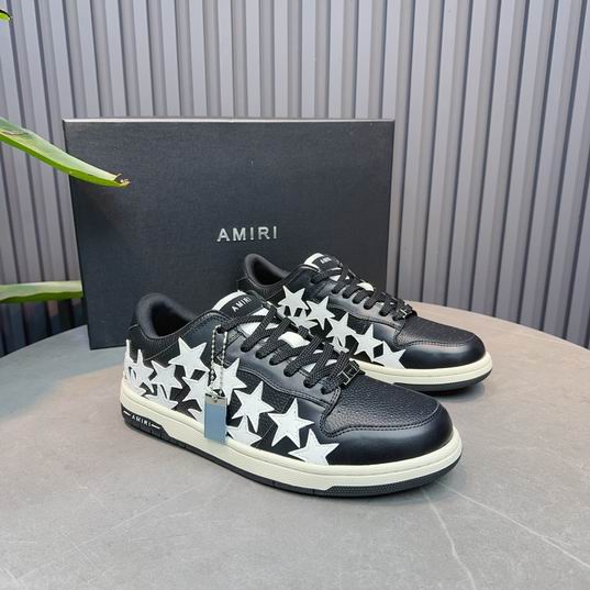 AMIRI White Star Low-Top Sneakers – Black & White