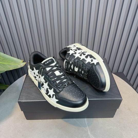 AMIRI Star Detail Low-Top Sneakers – Black & White