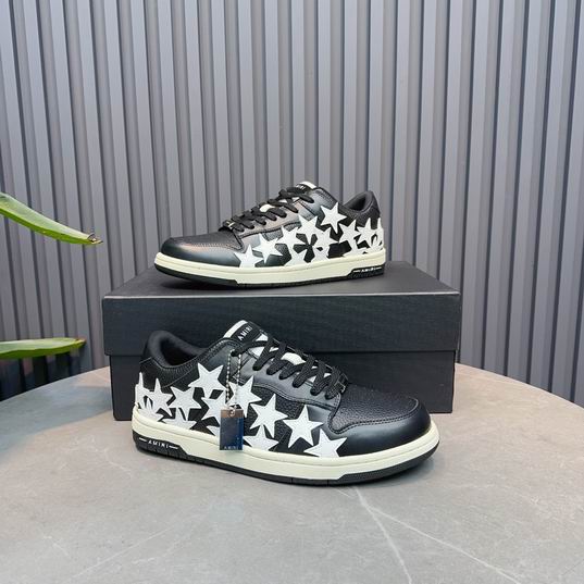 AMIRI Star Detail Low-Top Sneakers – Black & White
