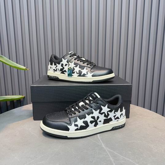AMIRI Star Detail Low-Top Sneakers – Black & White