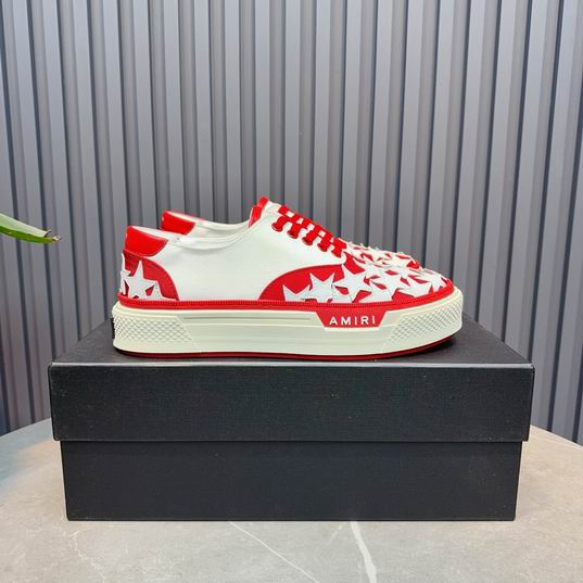 AMIRI Star Detail Low-Top Sneakers – Red & White