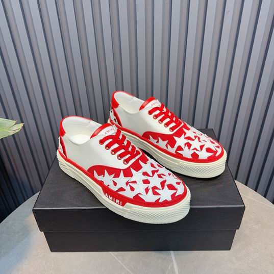 AMIRI Star Detail Low-Top Sneakers – Red & White