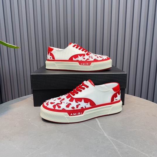 AMIRI Star Detail Low-Top Sneakers – Red & White