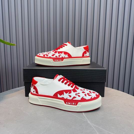 AMIRI Star Detail Low-Top Sneakers – Red & White